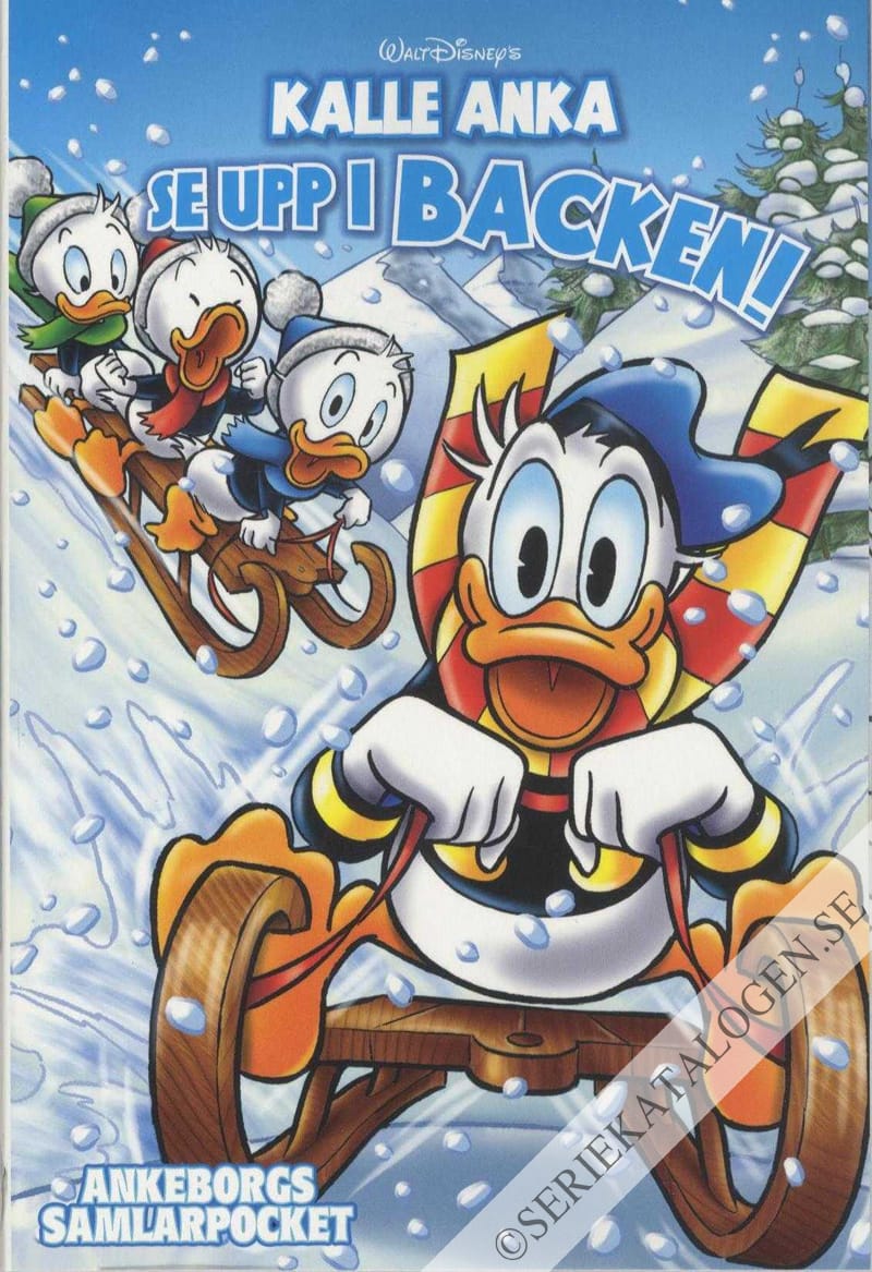 Framsida på Ankeborgs samlarpocket Kalle Anka - Se upp i backen! (2021)