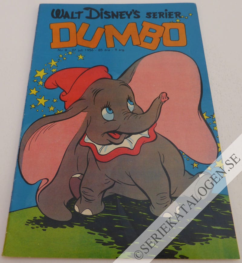 Framsida på Walt Disney's serier Dumbo (1956)