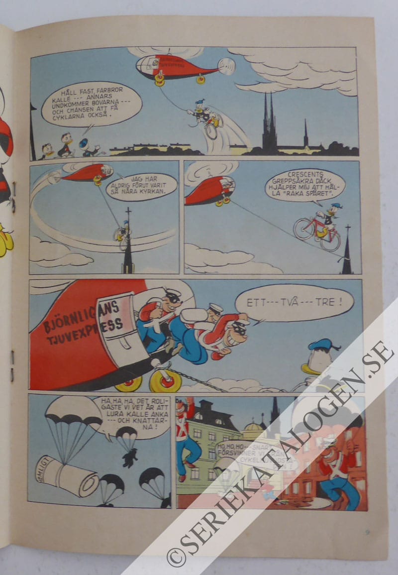 Exempel på Kalle Anka fångar bovar (1959)