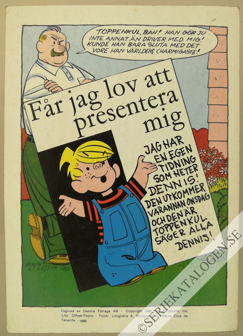Baksida på Dennis som astronaut (1969)