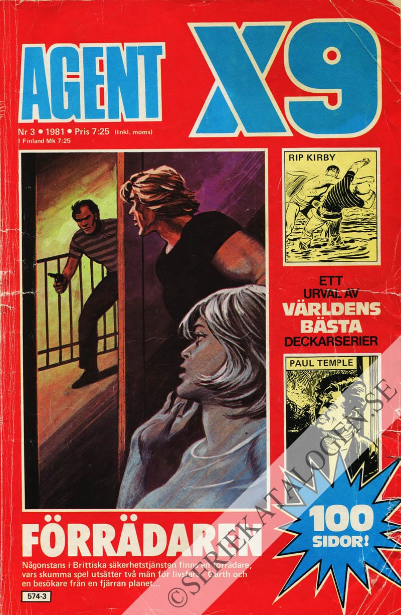 Framsida på Agent X9 #3 (1981)