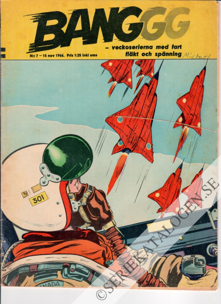 Framsida på Banggg - veckoserierna med fart, färg och spänning #7 (1966)