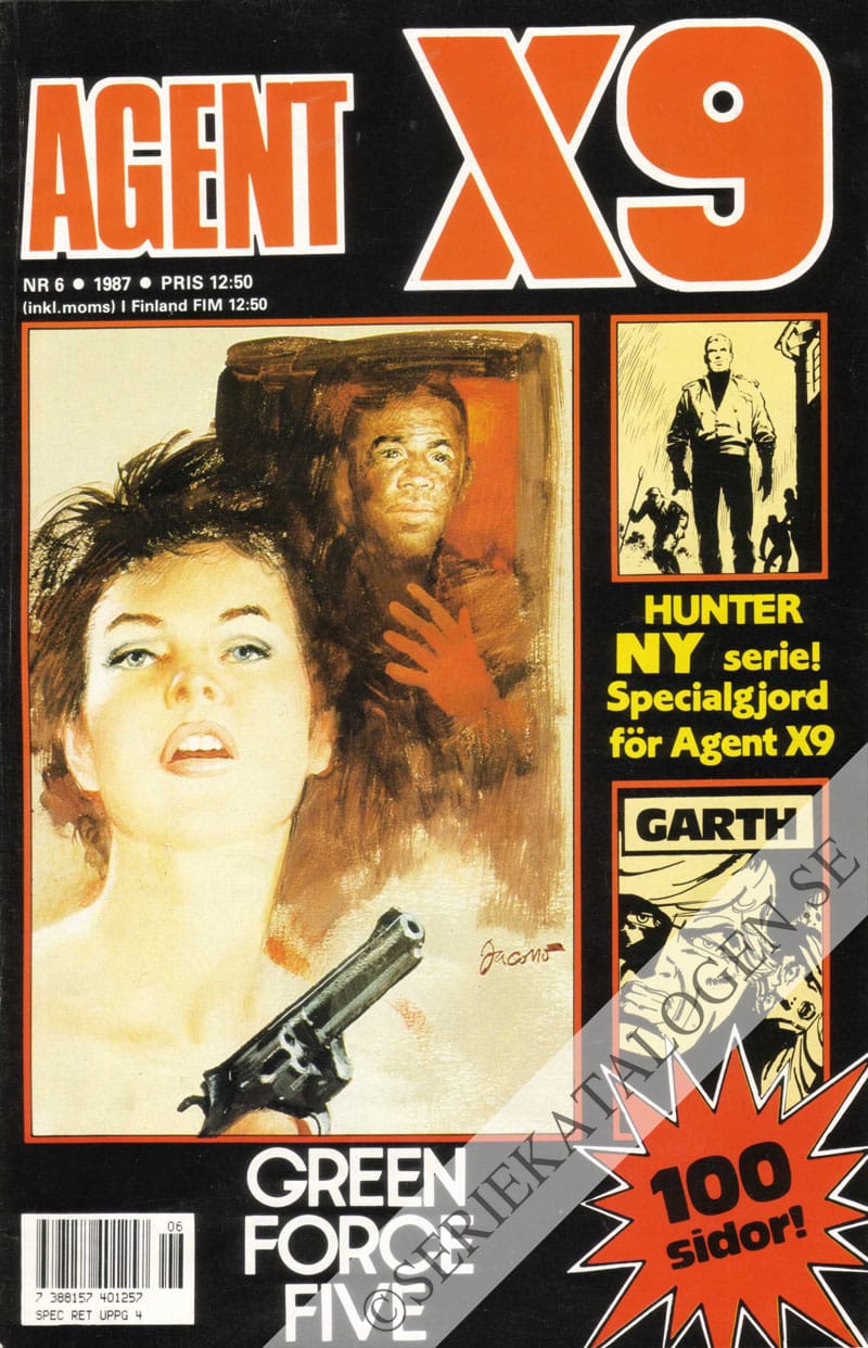 Framsida på Agent X9 #6 (1987)