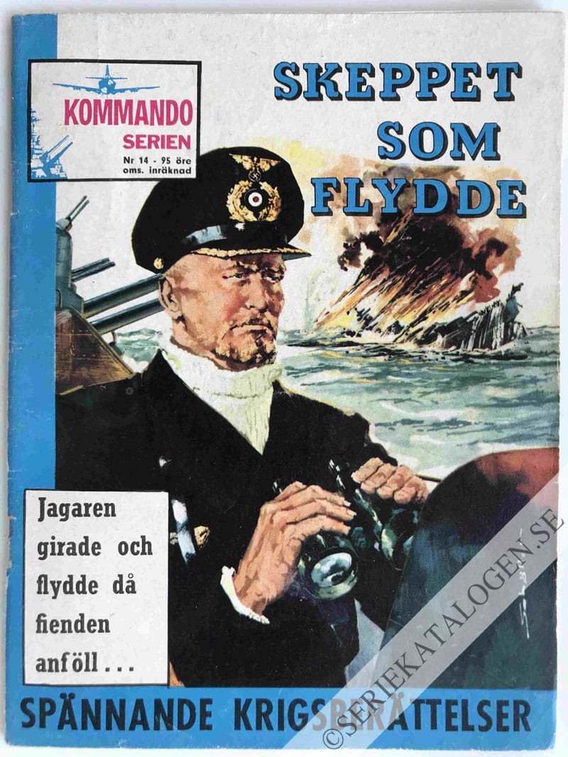 Framsida på Kommandoserien Skeppet som flydde (1963)