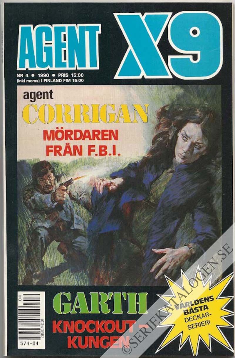 Framsida på Agent X9 #4 (1990)