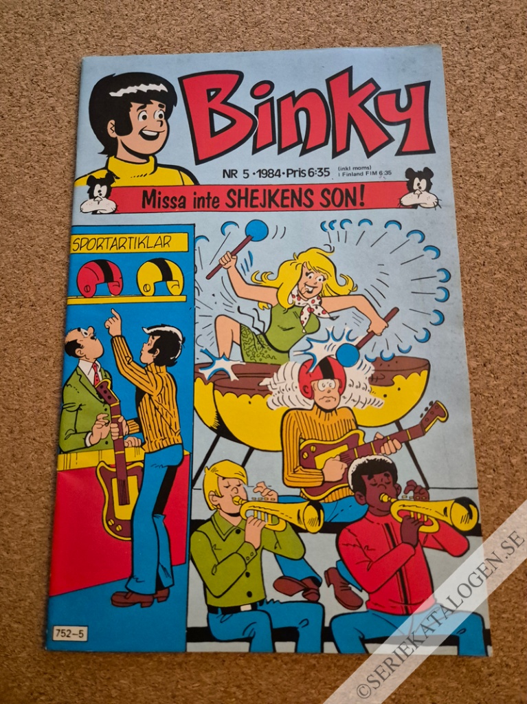 Framsida på Binky #5 (1984)
