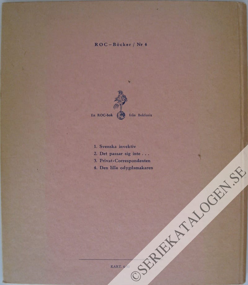 Baksida på Den lilla odygdsmakaren och hans öde - lärorika taflor för små barn (1964)