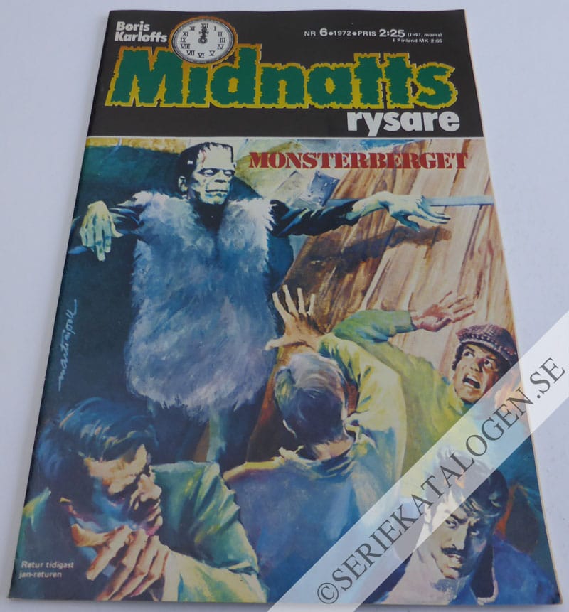 Framsida på Boris Karloffs Midnattsrysare #6 (1972)