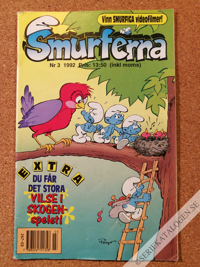 Framsida på Smurferna #3 (1992)