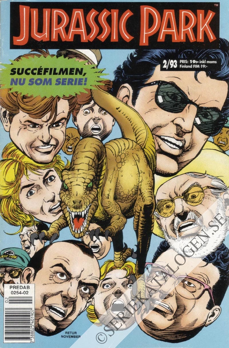 Framsida på Jurassic park #2 (1993)