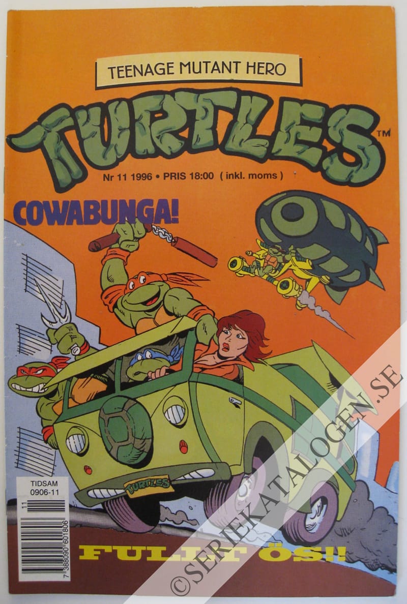 Framsida på Teenage mutant hero turtles #11 (1996)