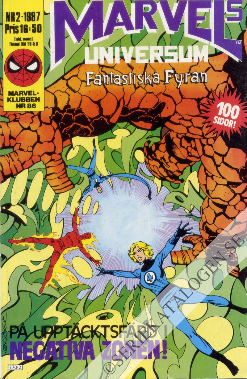 Framsida på Marvels universum Fantastiska Fyran (1987)
