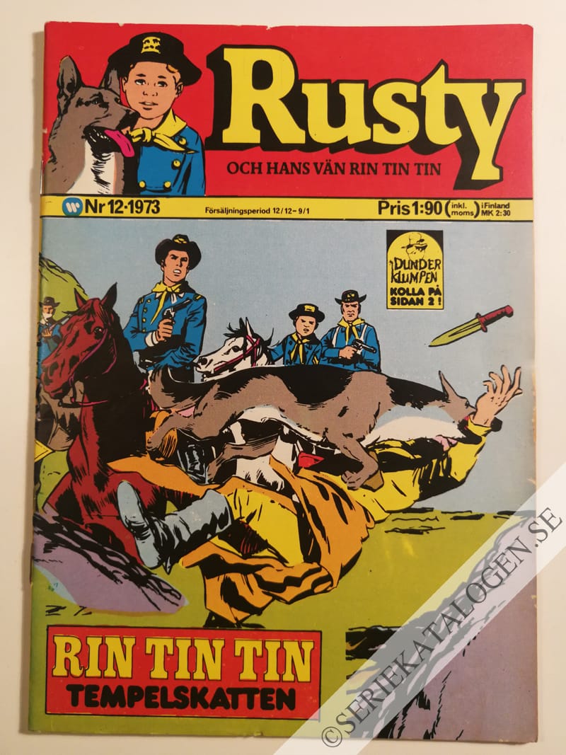 Framsida på Rusty och hans vän Rin Tin Tin #12 (1973)