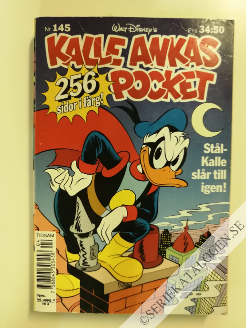 Framsida på Kalle Ankas pocket #145 - Stål-Kalle slår till igen! (1992)