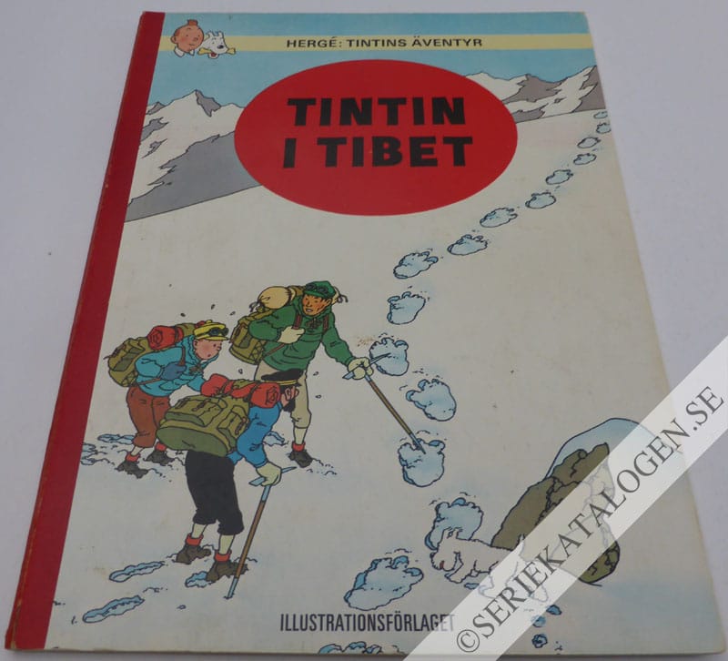 Framsida på Tintins äventyr Tintin i Tibet (1969)