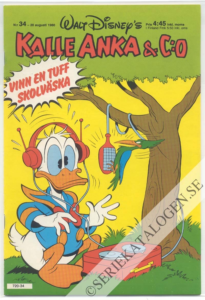 Framsida på Kalle Anka & C:o #34 (1980)