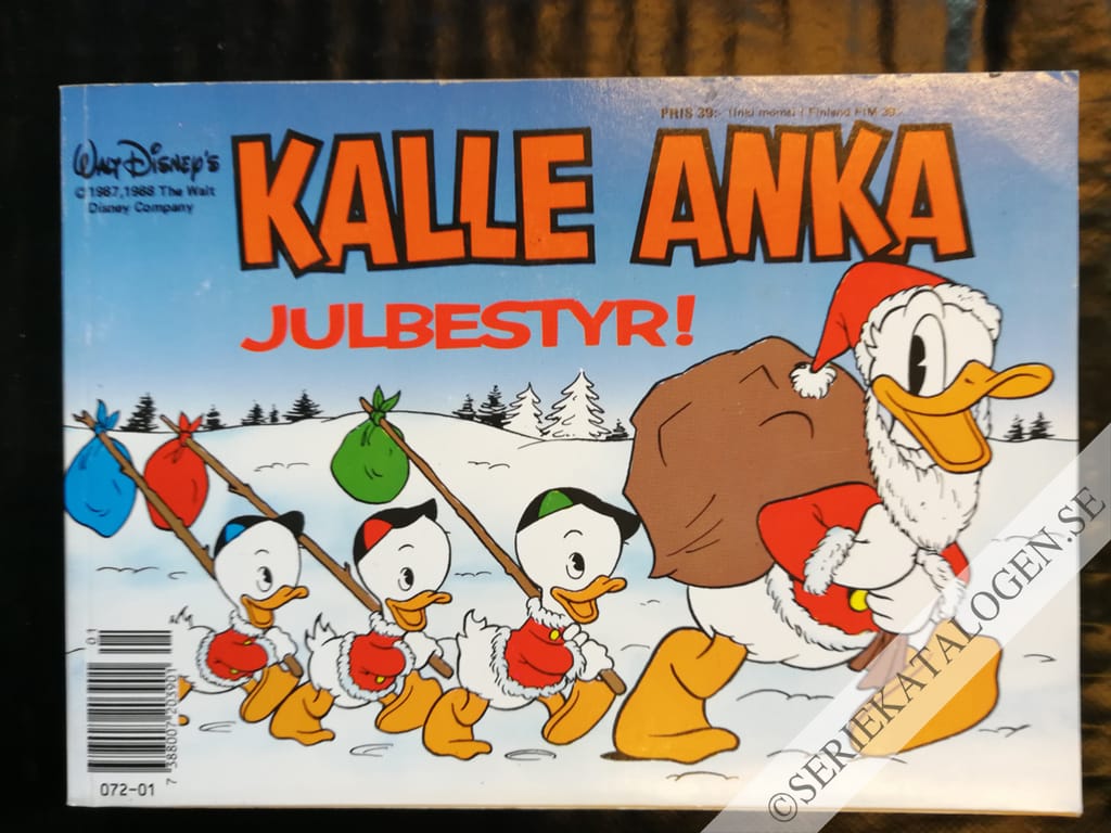 Framsida på Kalle Ankas julbok Julbestyr! (1991)