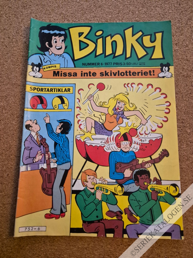 Framsida på Binky #6 (1977)