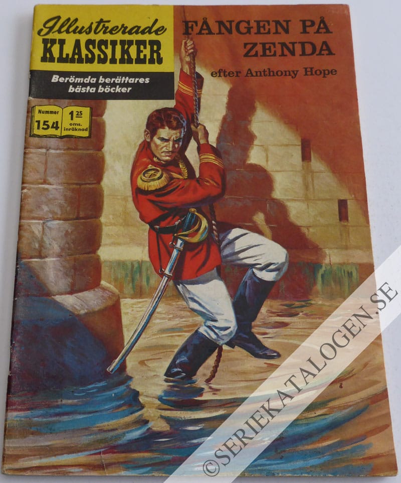 Framsida på Illustrerade Klassiker #154 - Fången på Zenda (1963)