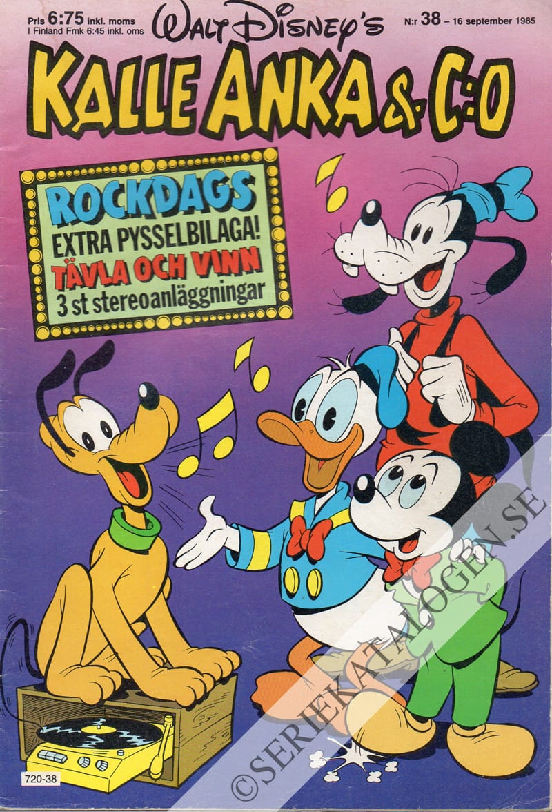 Framsida på Kalle Anka & C:o #38 (1985)