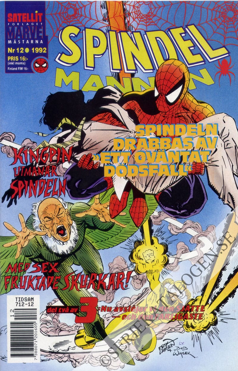 Framsida på Spindelmannen #12 (1992)