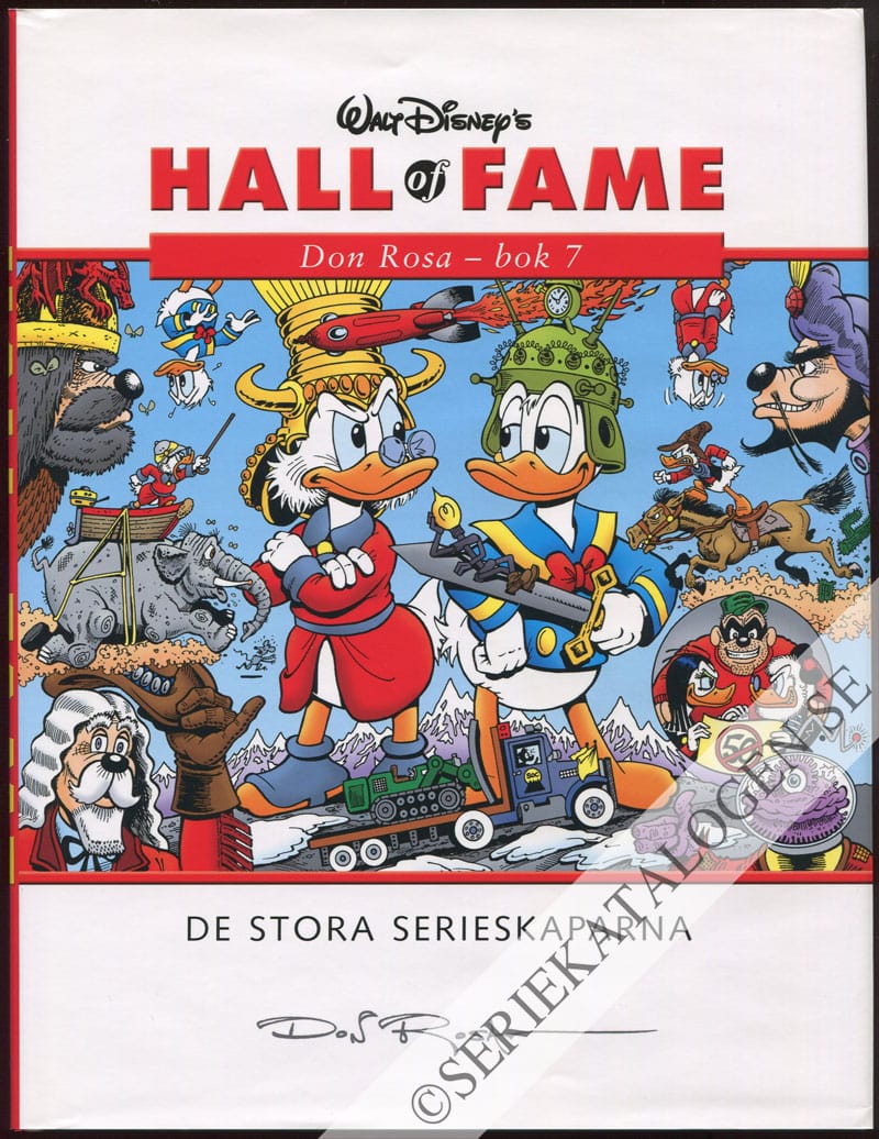 Framsida på Walt Disney's Hall of fame - De stora serieskaparna Don Rosa - bok 7 (2008)