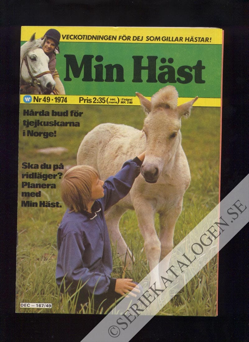 Framsida på Min häst #49 (1974)