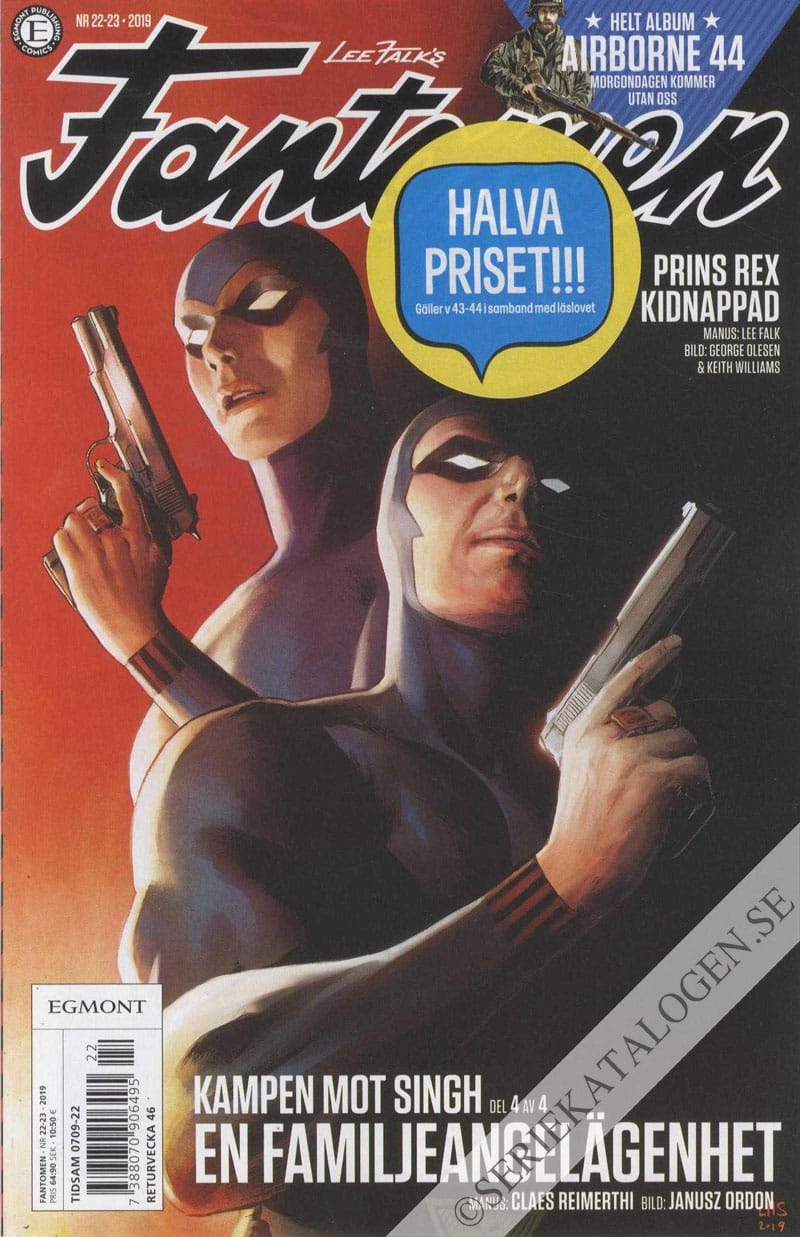 Framsida på Fantomen #22-23 (2019)