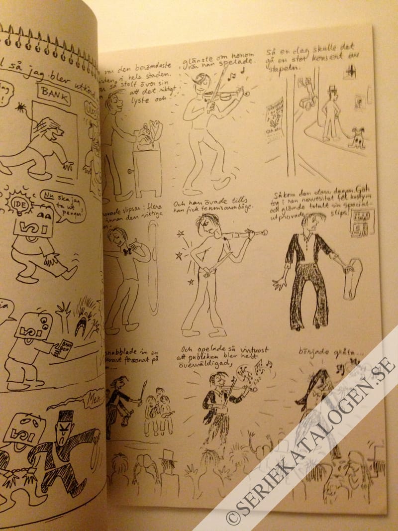 Baksida på Diskbänkssurrealistiska serier av Ylva Svensson (1992)