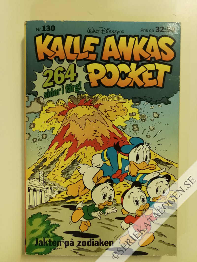 Framsida på Kalle Ankas pocket #130 - Jakten på zodiaken (1990)