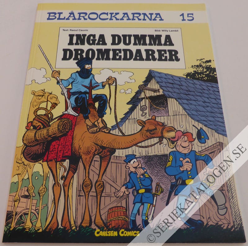 Framsida på Blårockarna Inga dumma dromedarer (1990)