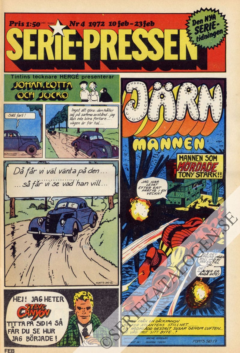 Framsida på Seriepressen #4 (1972)