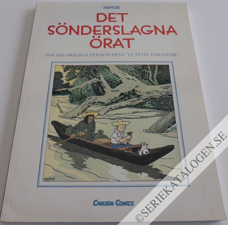 Framsida på Tintins äventyr Det sönderslagna örat (1994)