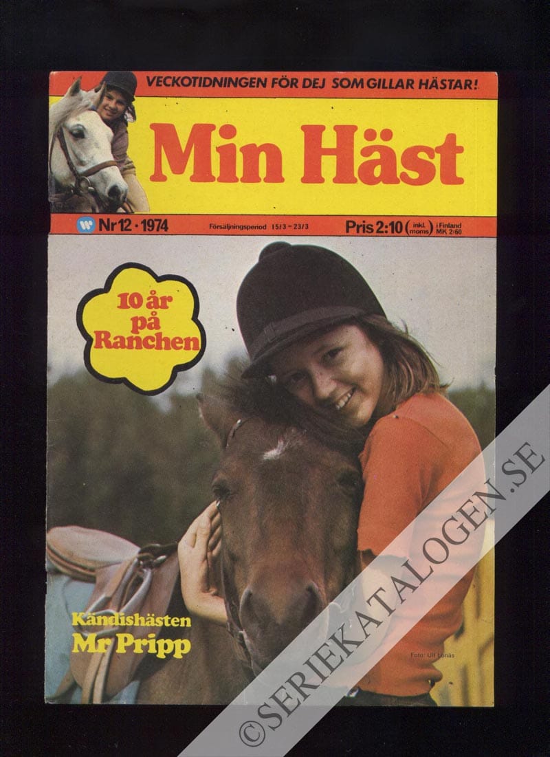 Framsida på Min häst #12 (1974)