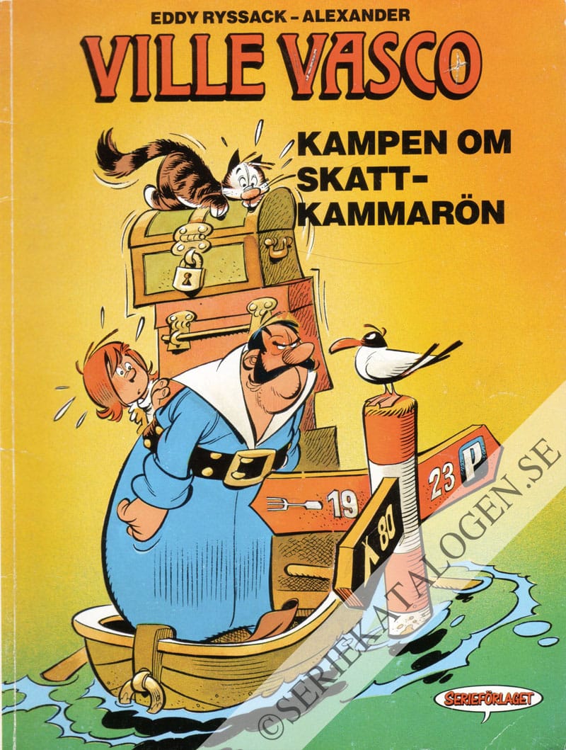 Framsida på Ville Vasco Kampen om skattkammarön (1988)