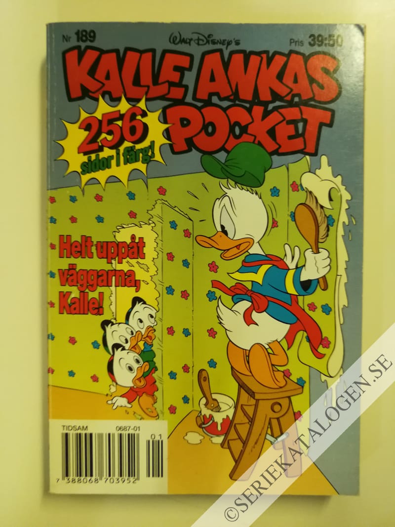 Framsida på Kalle Ankas pocket #189 - Helt uppåt väggarna, Kalle! (1995)