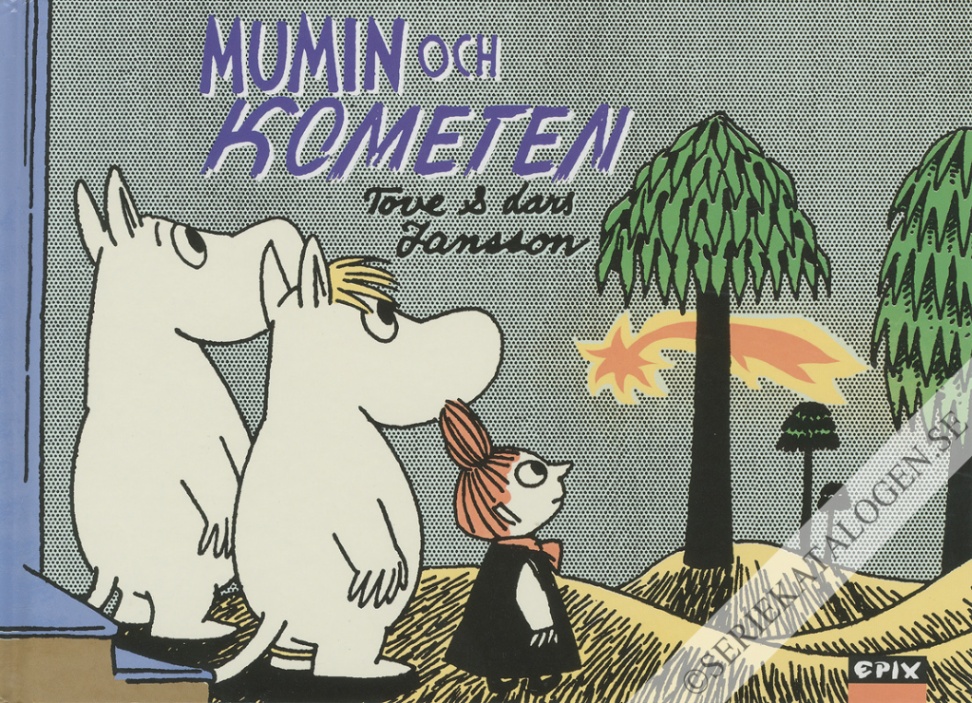 Framsida på Mumin i färg Mumin och Kometen (2023)