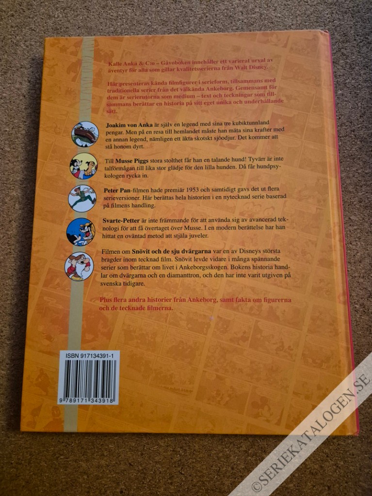 Baksida på Utvalda serier från Disneys sagolika värld (2007)