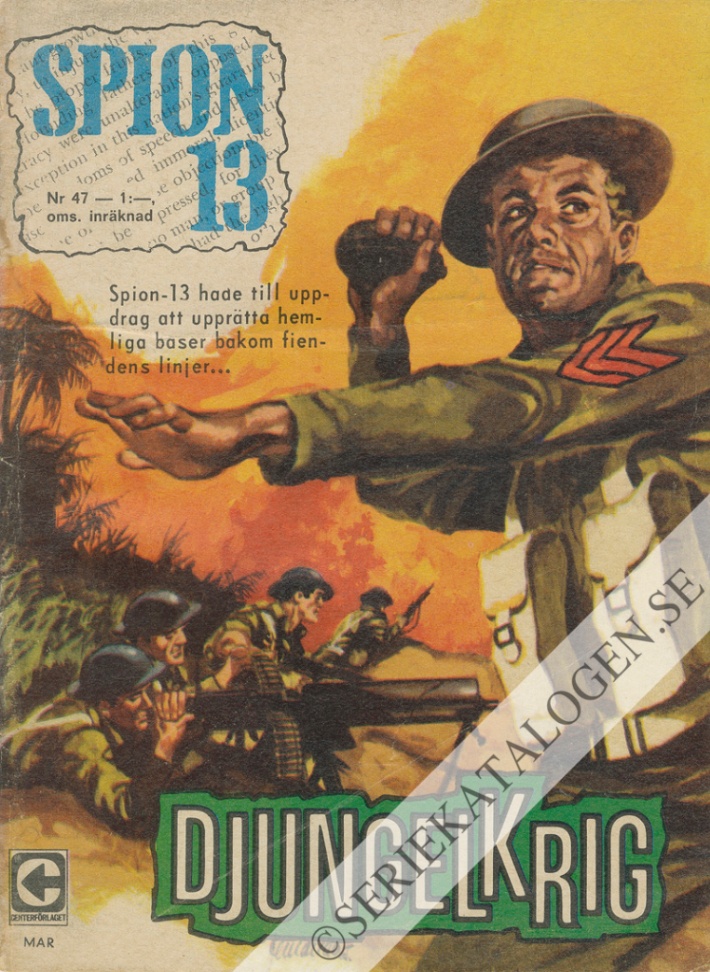 Framsida på Spion 13 #47 - Djungelkrig (1967)