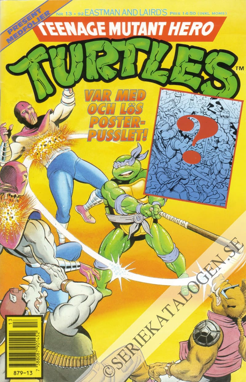 Framsida på Teenage mutant hero turtles #13 (1992)