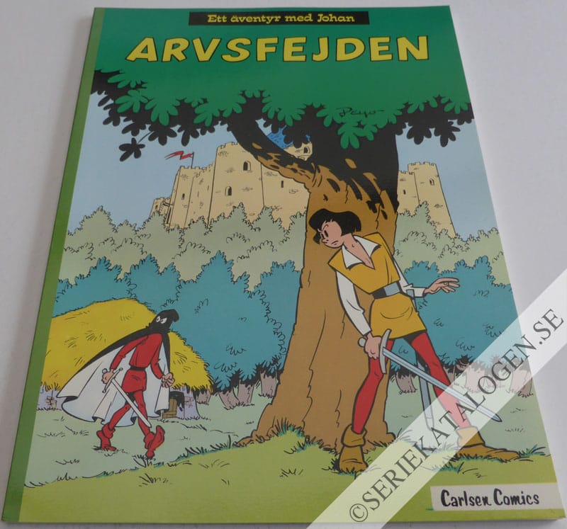 Framsida på Johan och Pellevins äventyr Arvsfejden (1981)