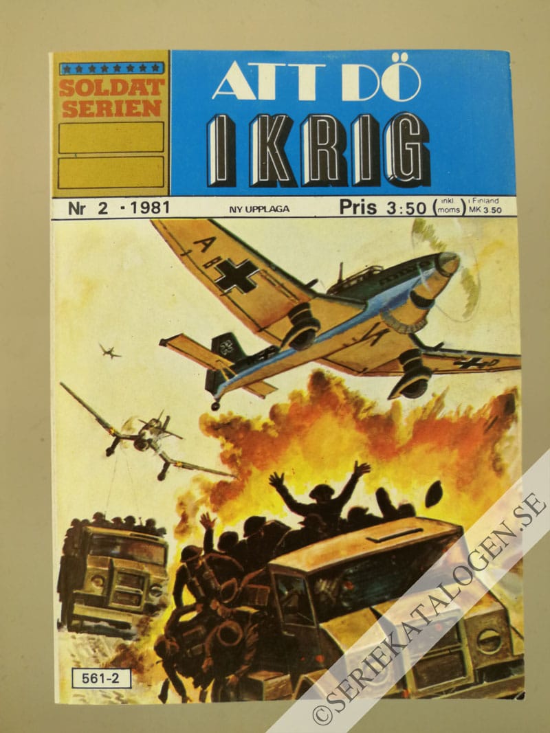 Framsida på Soldatserien #2 - Att dö i krig (1981)