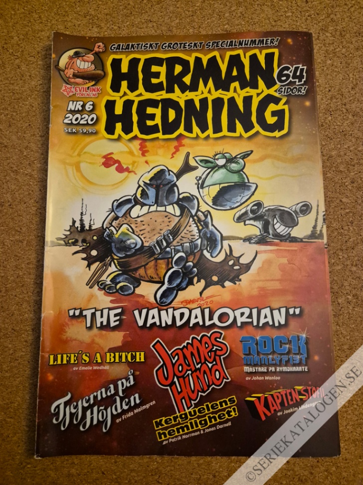 Framsida på Herman Hedning #6 (2020)