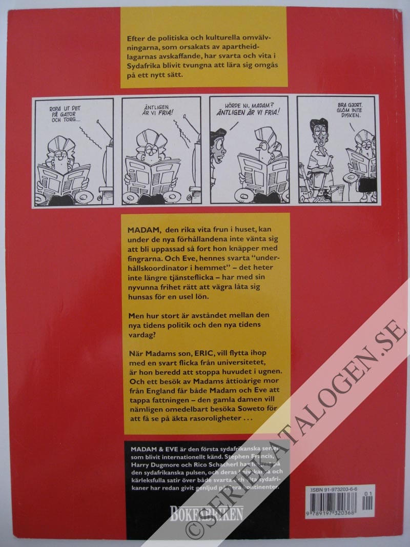 Baksida på Men alla dricker kaffet svart nuförtiden, Madam! (1998)