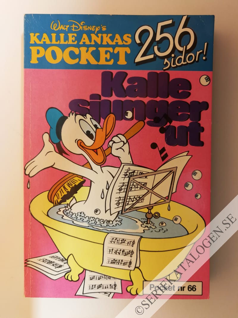 Framsida på Kalle Ankas pocket Kalle sjunger ut (1985)