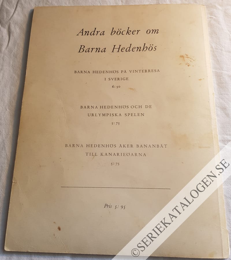 Baksida på Barna Hedenhös blir kungliga och Sverige får sin första regering (1954)