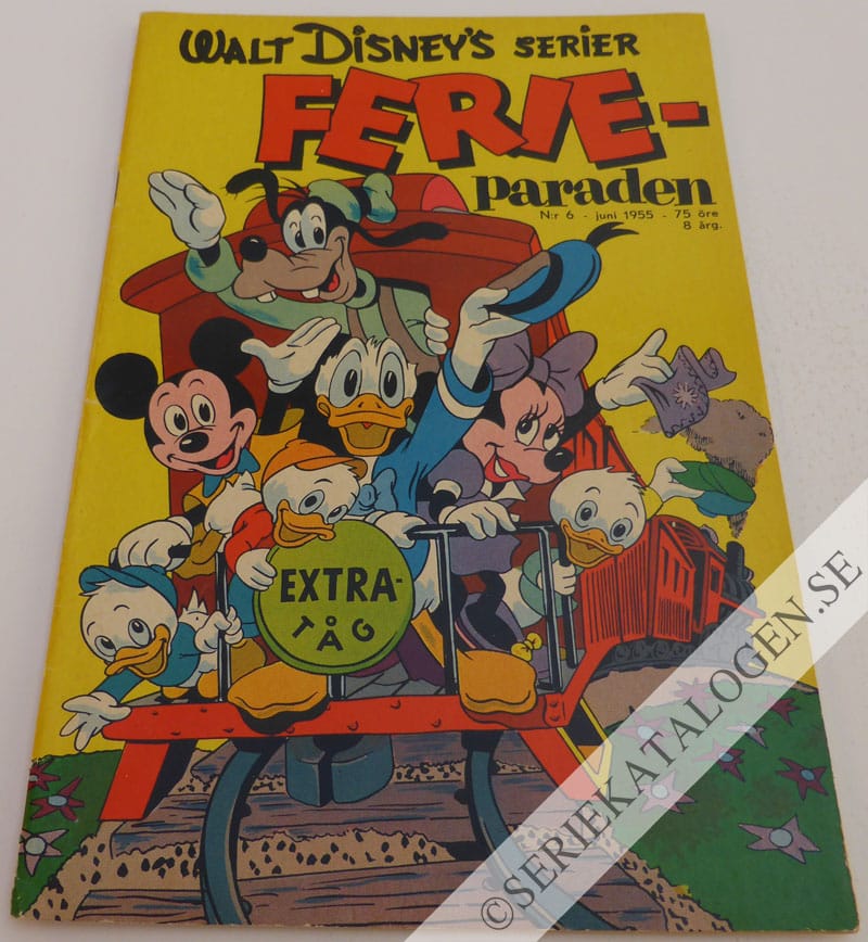 Framsida på Walt Disney's serier Ferie-paraden (1955)