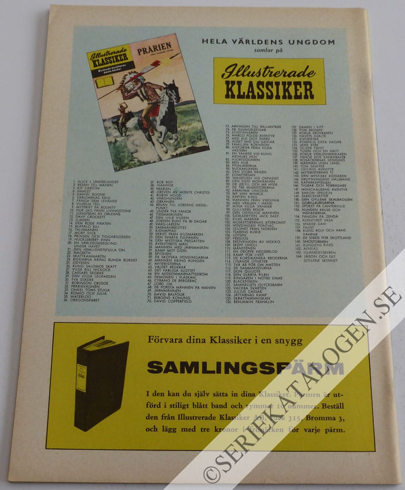 Baksida på Jason och det gyllene skinnet (1963)