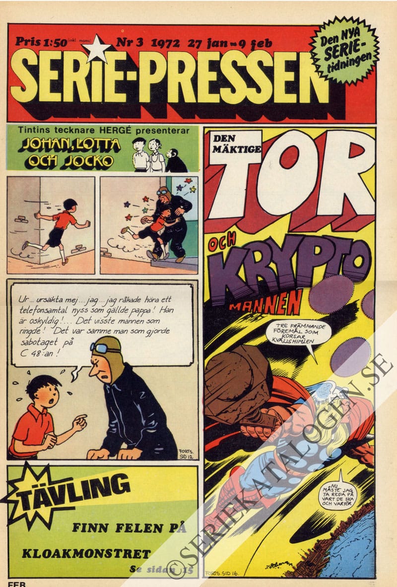 Framsida på Seriepressen #3 (1972)