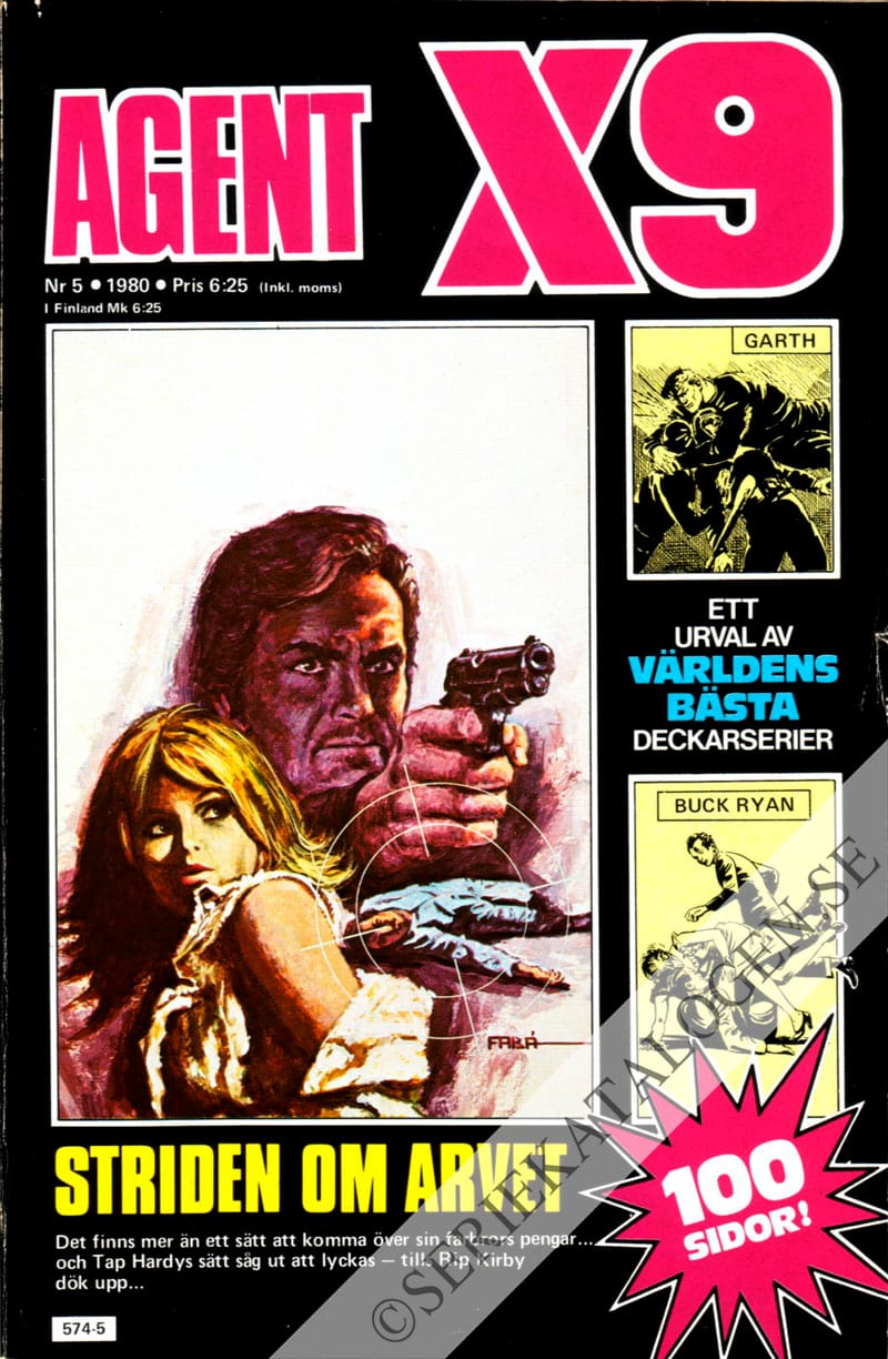 Framsida på Agent X9 #5 (1980)
